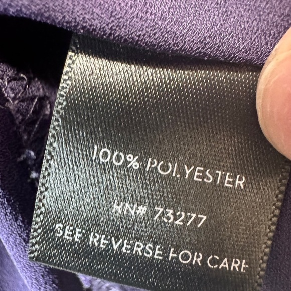 Simply Vera Vera Wang Roll Tab Sleeve Popover Blouse Plum - Picture 7 of 10